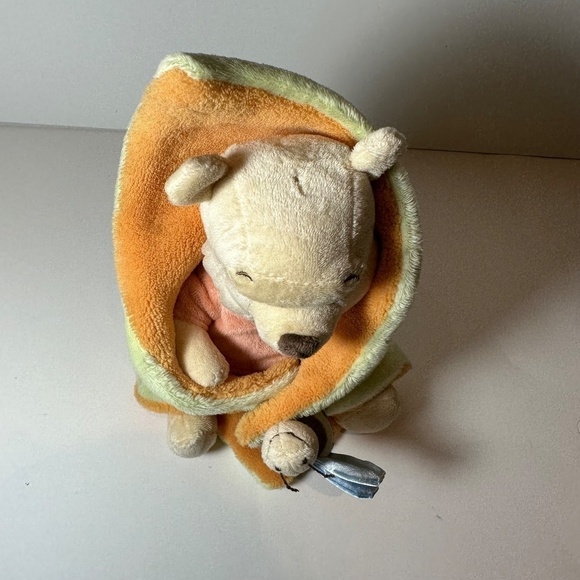 Disney blankets & beyond lovey Winnie the Pooh Bee Plush toy security blanket - Picture 3 of 7